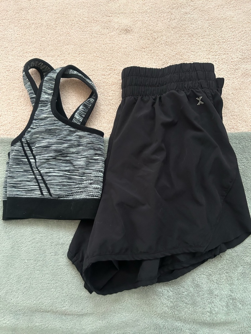 Black Women's Athletic Shorts with Elastic Waist